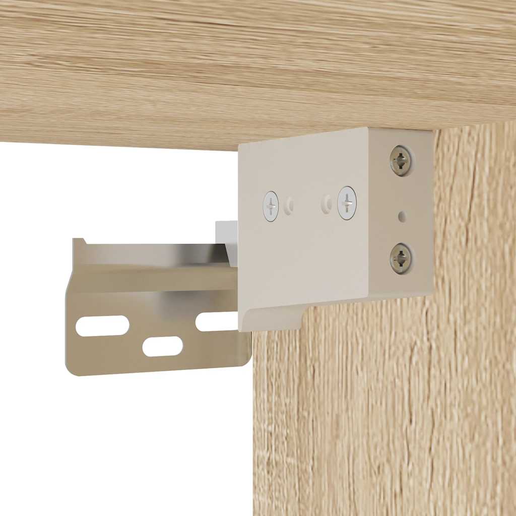 Meuble mural de salle de bain chêne Sonoma 80x25x30 cm matériau bois