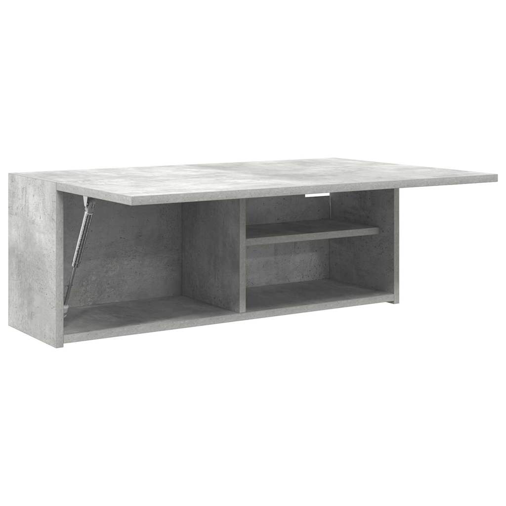Bathroom Wall Cabinet Concrete Grey 80x25x30 cm Wood Material