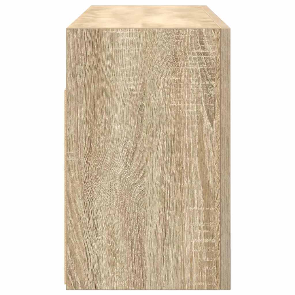 Meuble mural de salle de bain chêne Sonoma 80x25x40 cm matériau bois