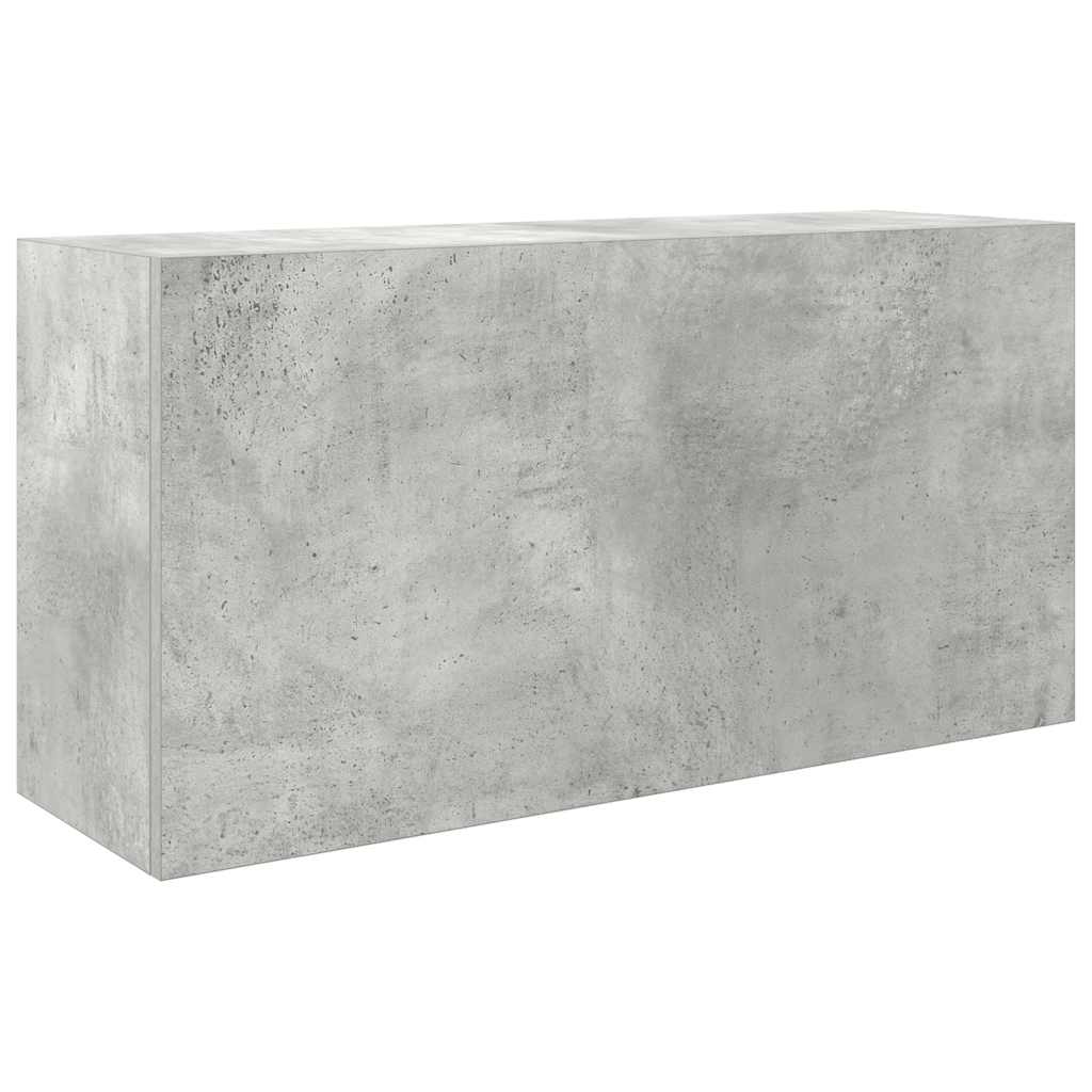Bathroom Wall Cabinet Concrete Grey 80x25x40 cm Wood Material