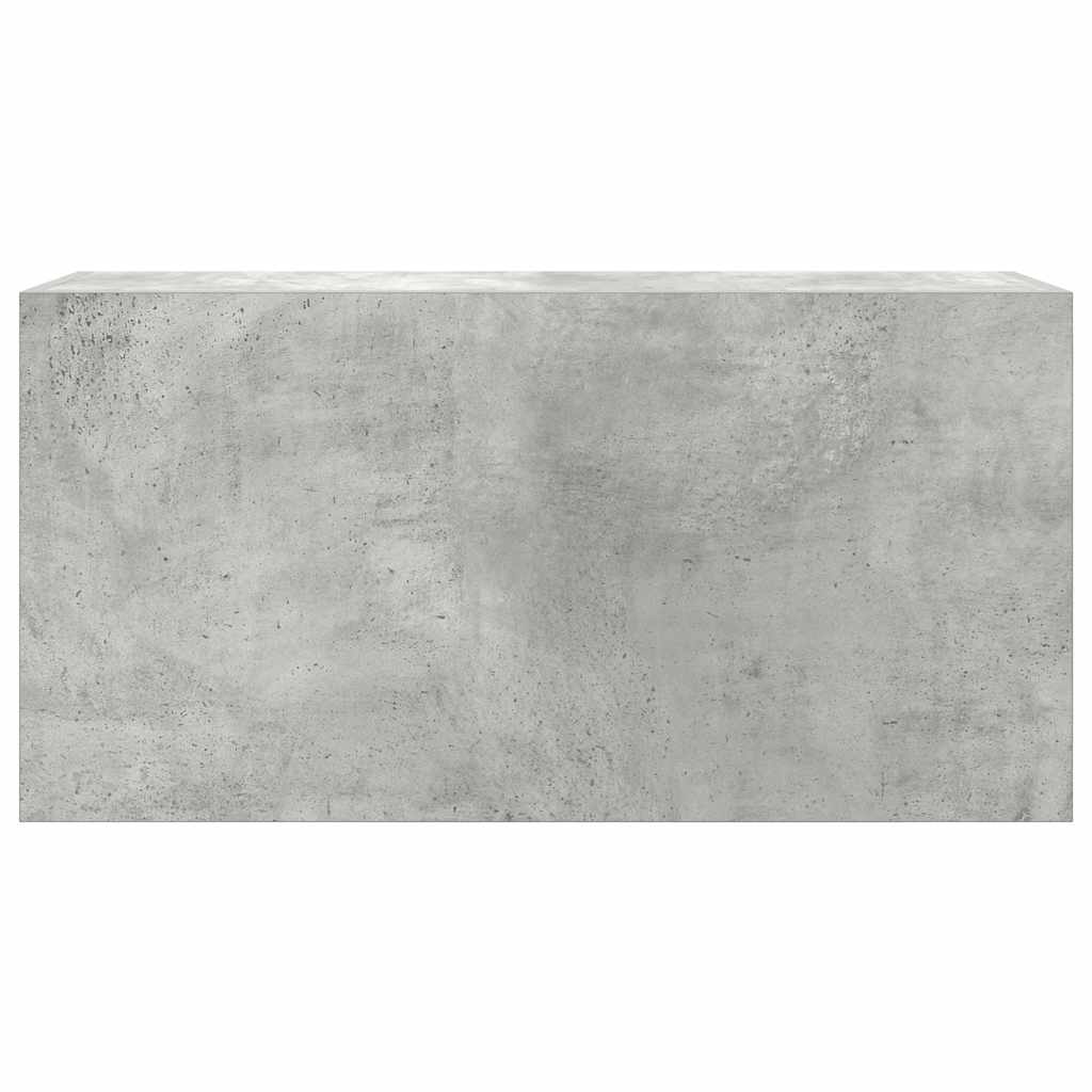 Bathroom Wall Cabinet Concrete Grey 80x25x40 cm Wood Material