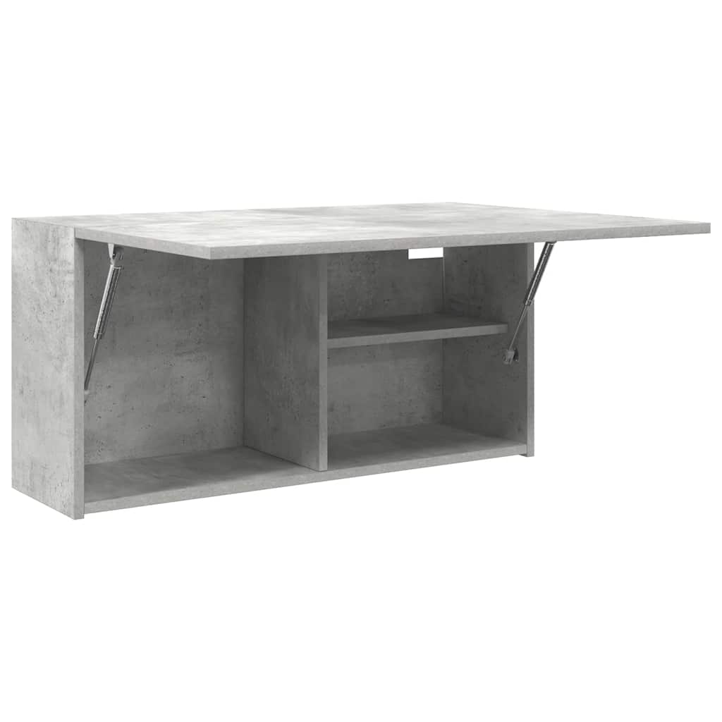 Bathroom Wall Cabinet Concrete Grey 80x25x40 cm Wood Material