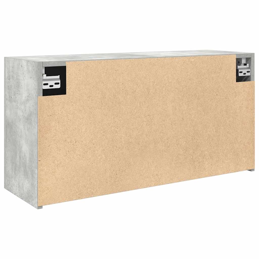 Bathroom Wall Cabinet Concrete Grey 80x25x40 cm Wood Material
