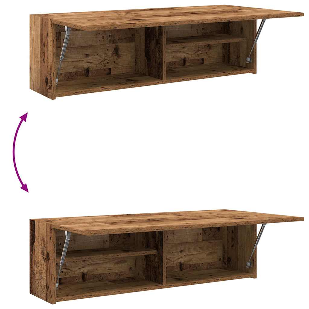 Bathroom wall cabinet old wood look 100x25x30 cm wood material