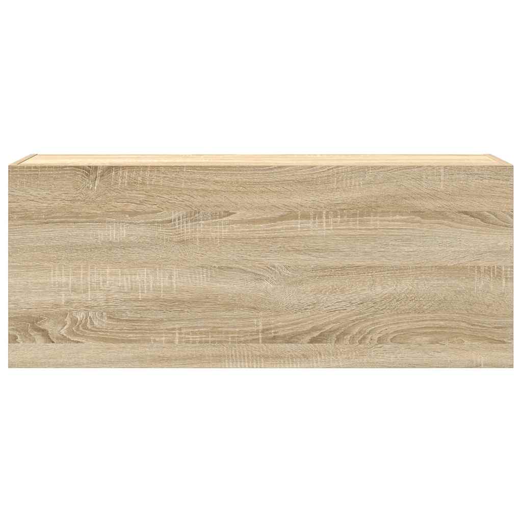 Meuble mural de salle de bain chêne Sonoma 100x25x40 cm matériau bois