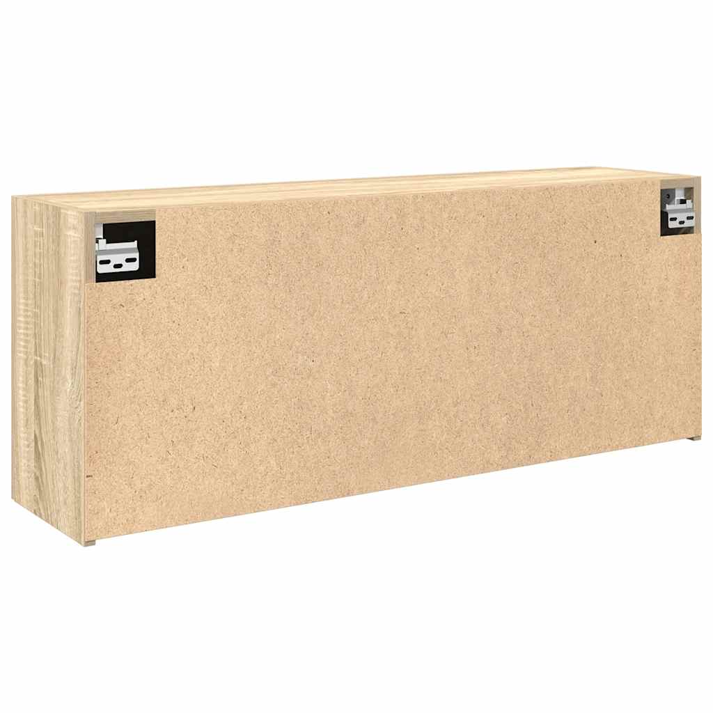 Meuble mural de salle de bain chêne Sonoma 100x25x40 cm matériau bois