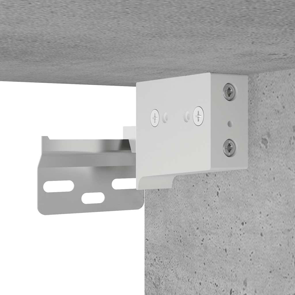 Bathroom Wall Cabinet Concrete Grey 100x25x40 cm Wood Material