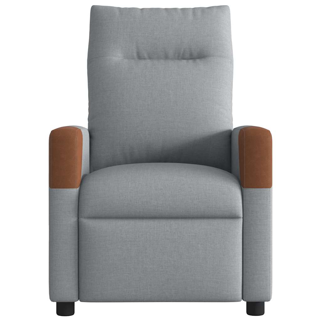Fauteuil de relaxation tissu gris clair