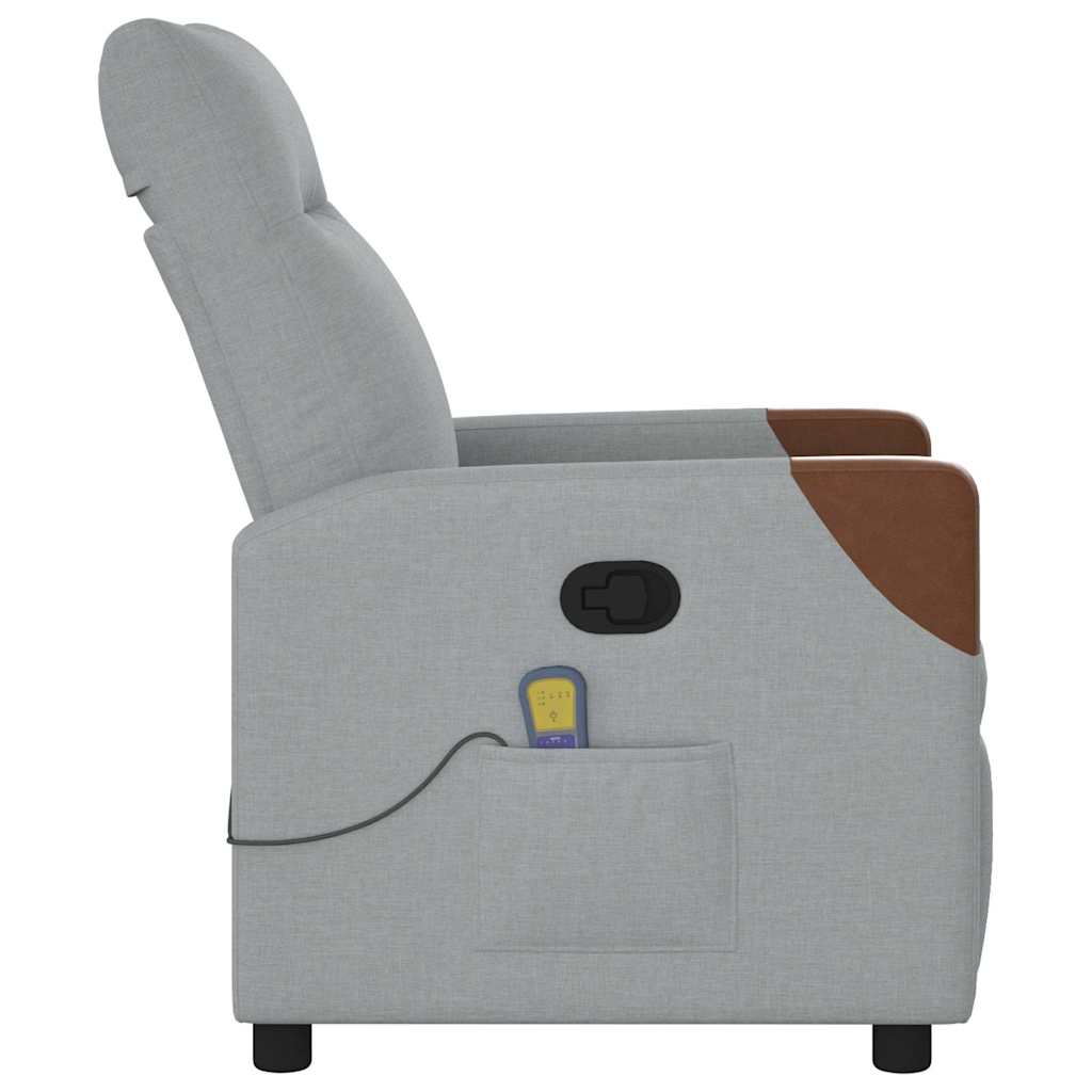 Fauteuil de massage tissu gris clair