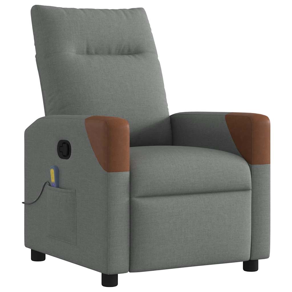 Fauteuil de massage tissu gris foncé