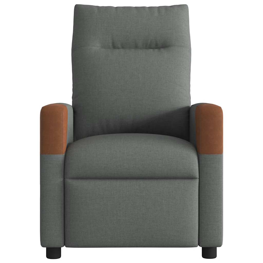 Fauteuil de massage tissu gris foncé