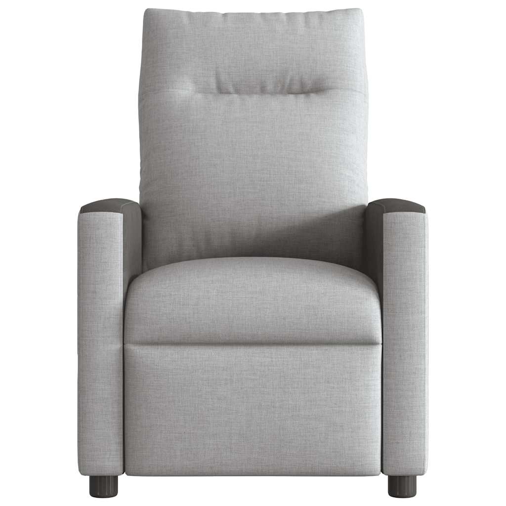 Fauteuil relax tissu gris nuage