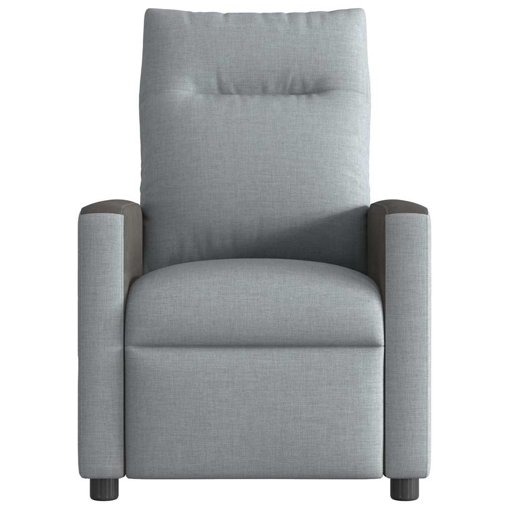 Fauteuil de relaxation tissu gris clair