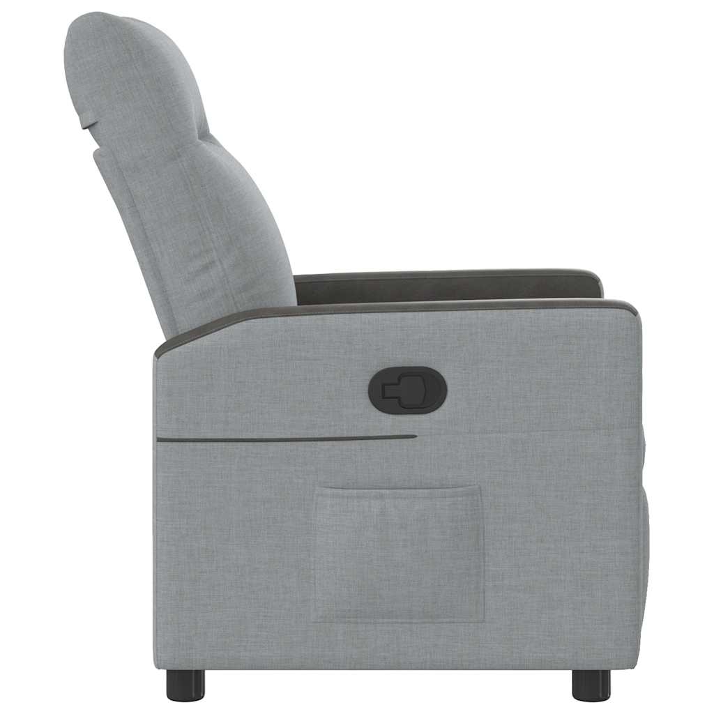 Fauteuil de relaxation tissu gris clair