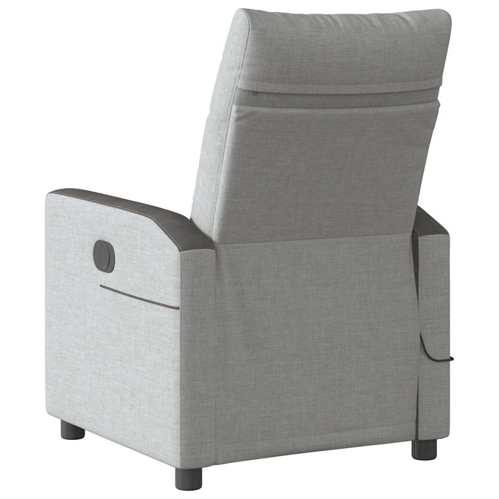 Fauteuil de massage en tissu gris nuage