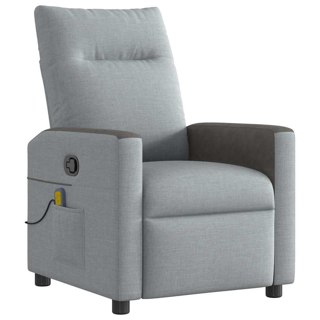 Fauteuil de massage tissu gris clair