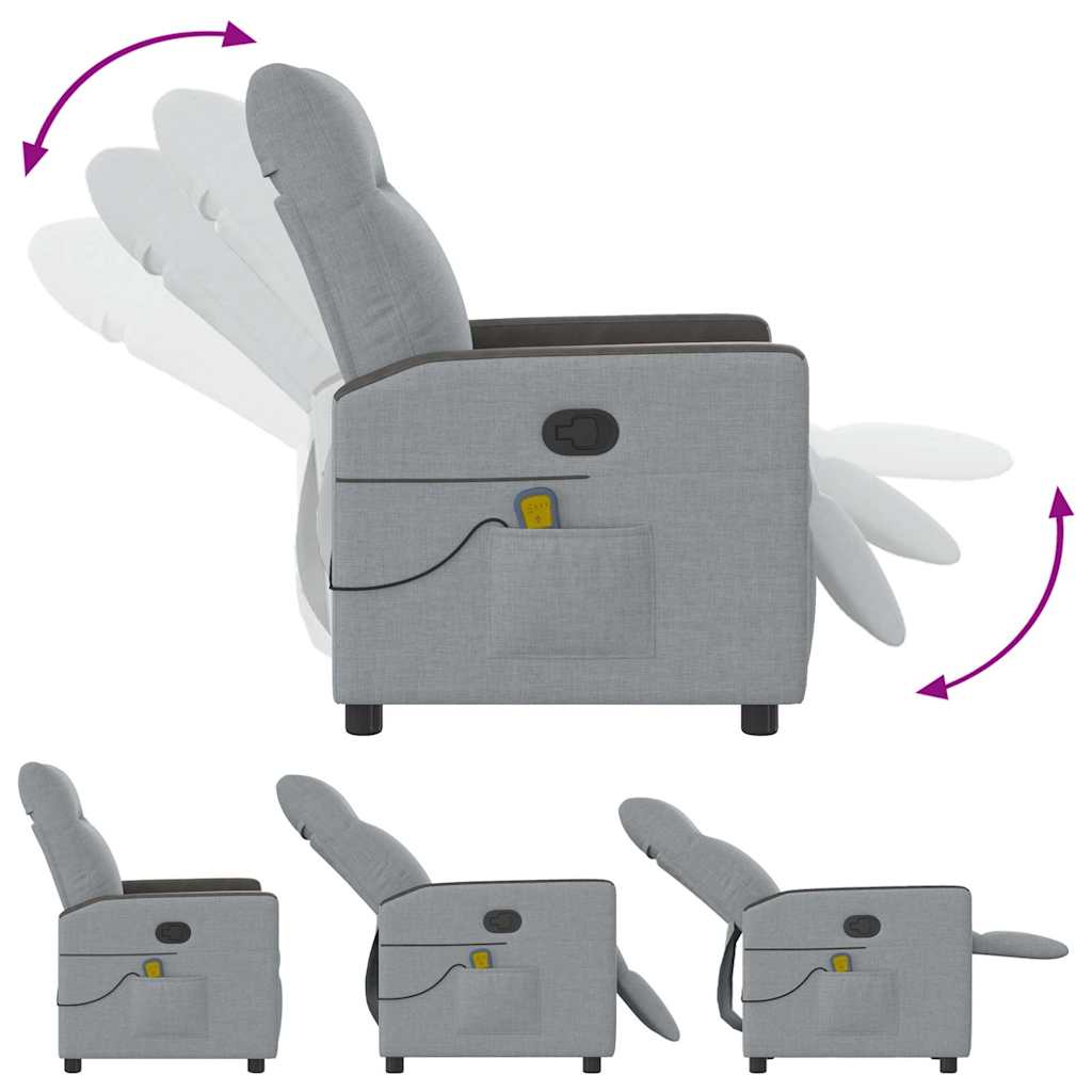 Fauteuil de massage tissu gris clair