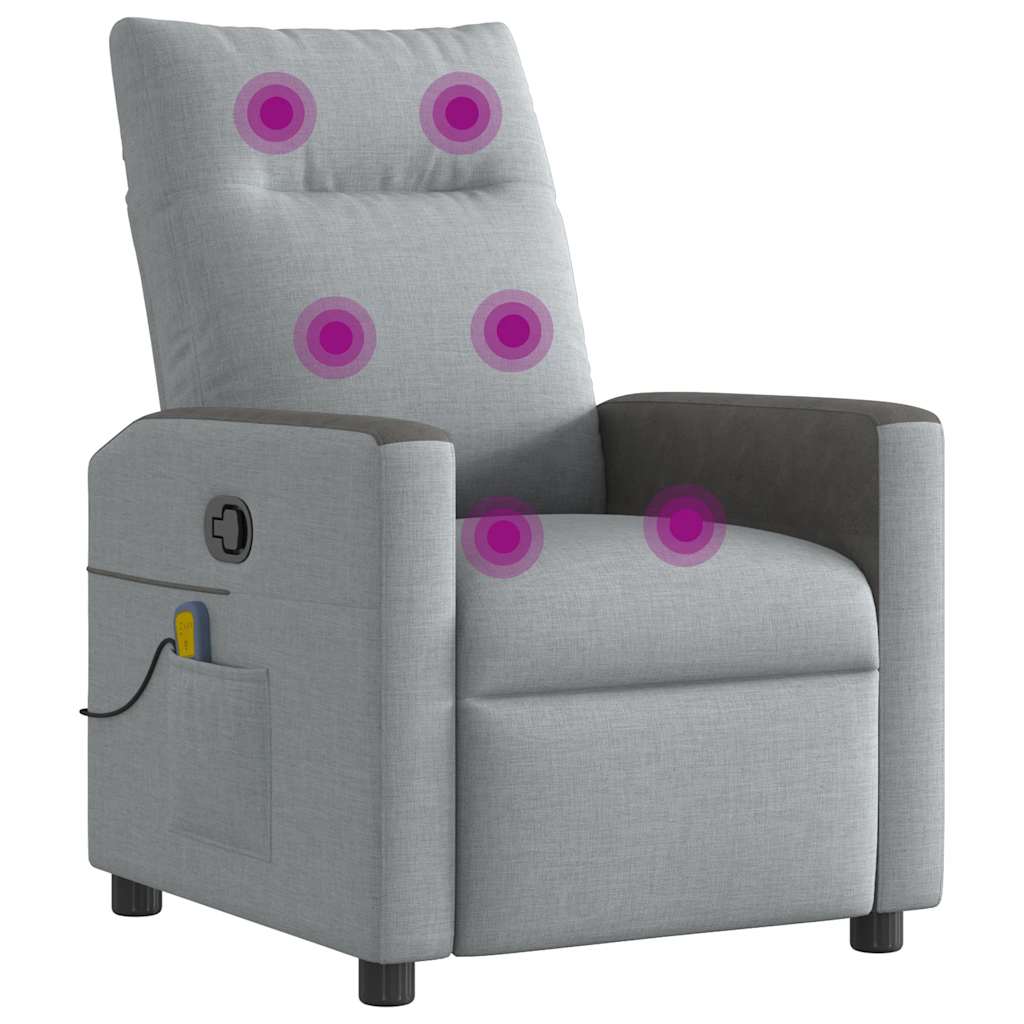 Fauteuil de massage tissu gris clair