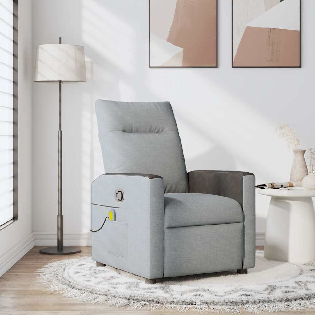 Fauteuil de massage tissu gris clair