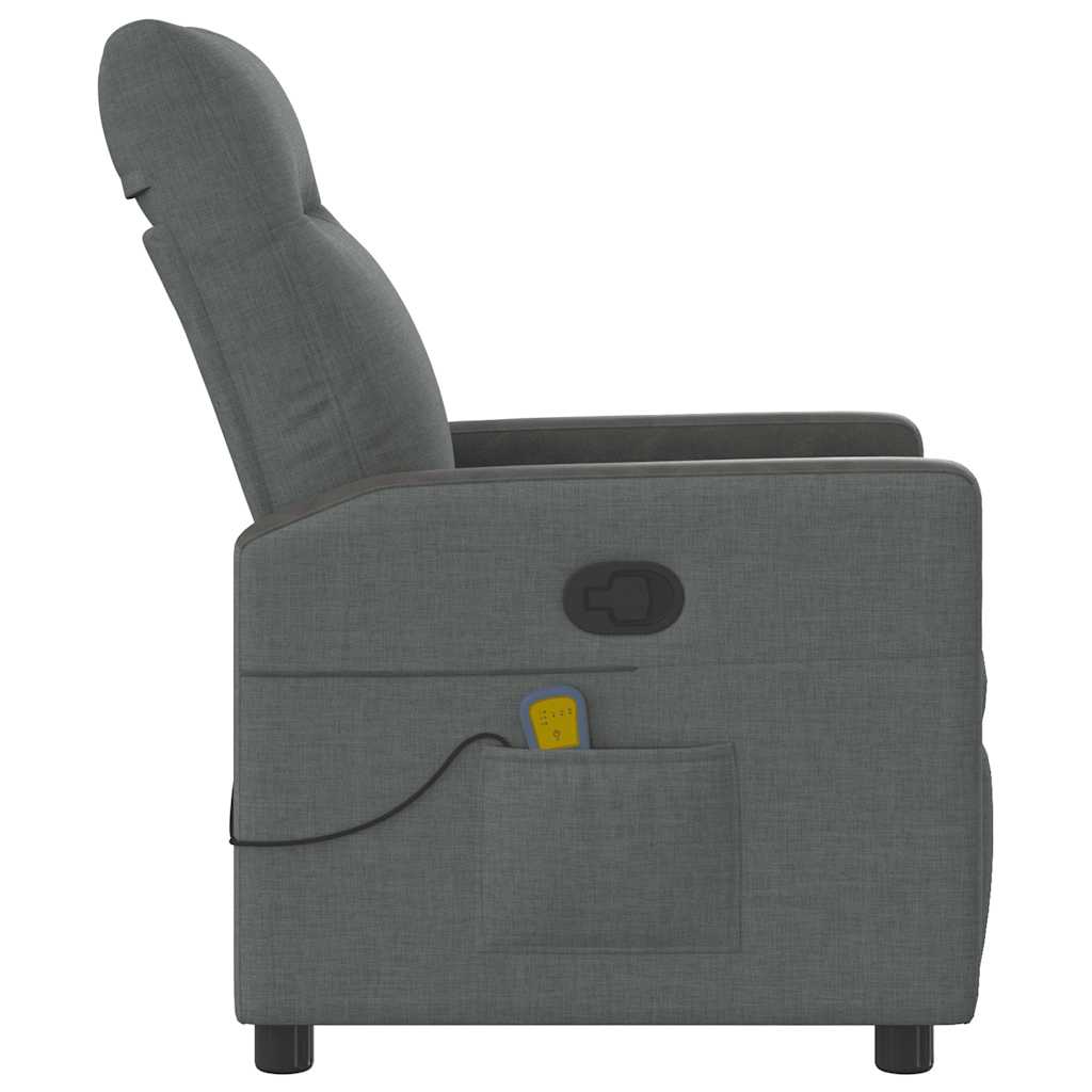 Fauteuil de massage tissu gris foncé