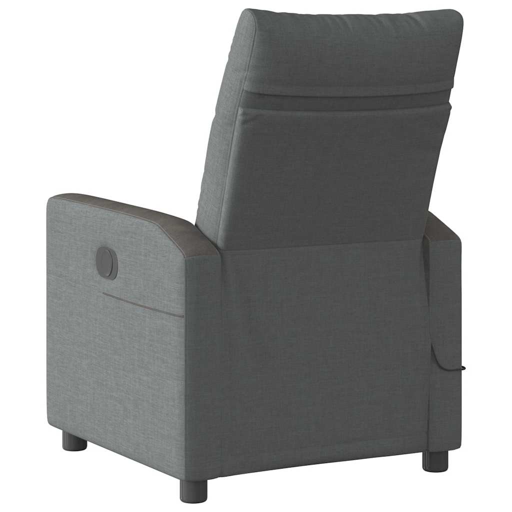 Fauteuil de massage tissu gris foncé
