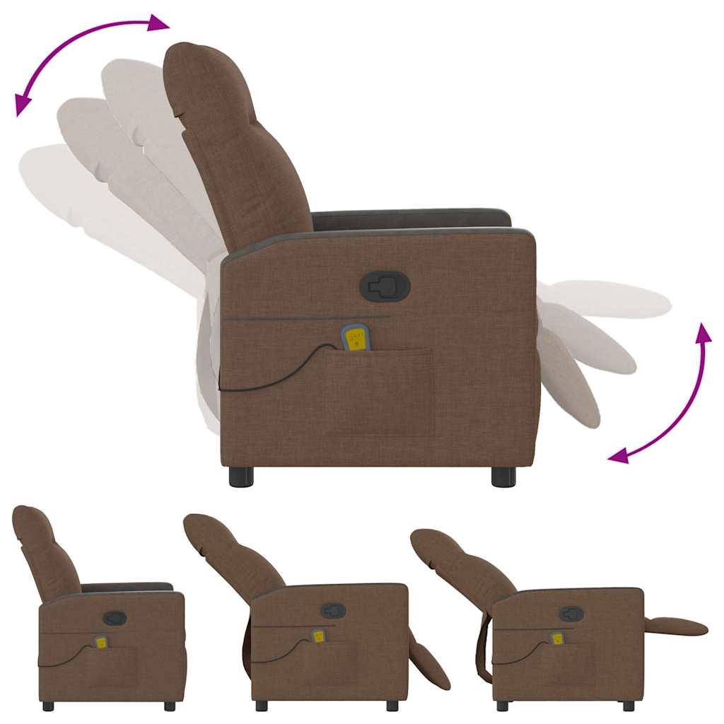 Fauteuil de massage tissu marron