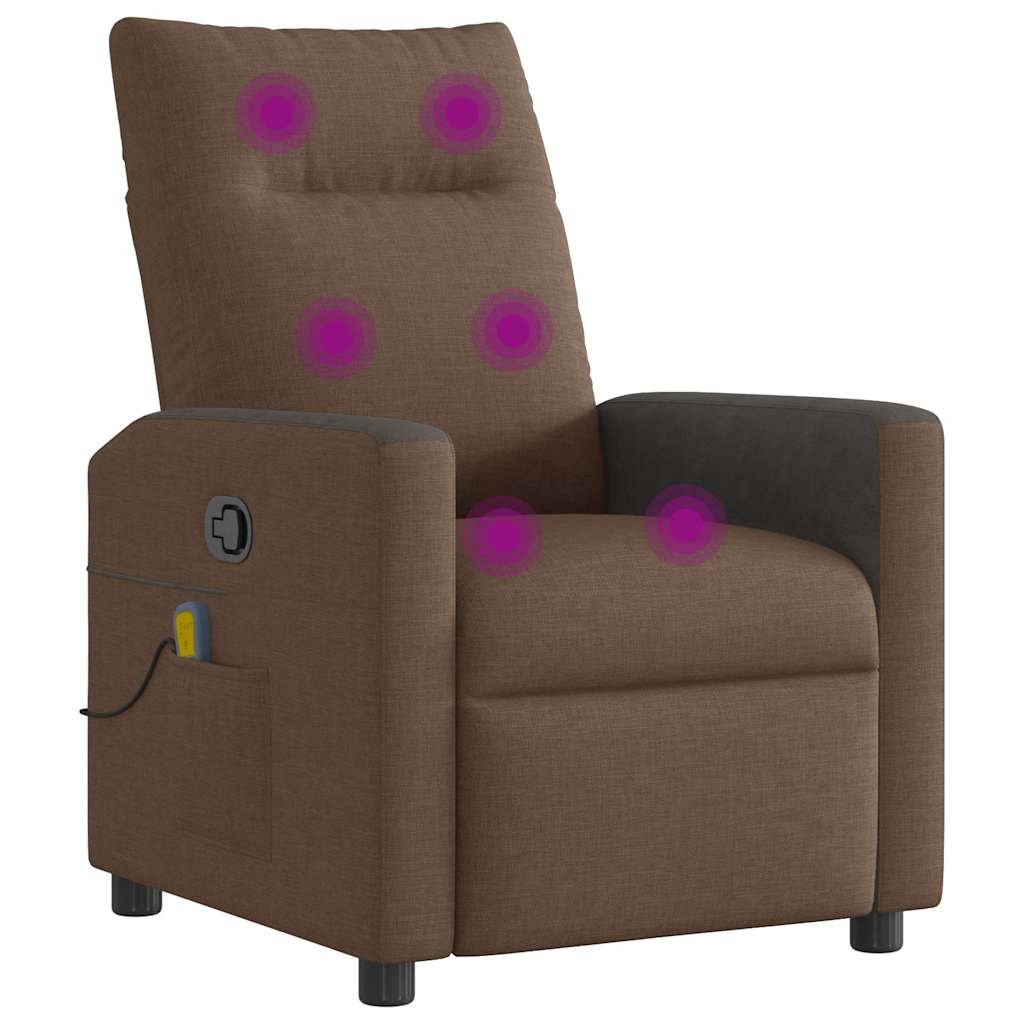 Fauteuil de massage tissu marron