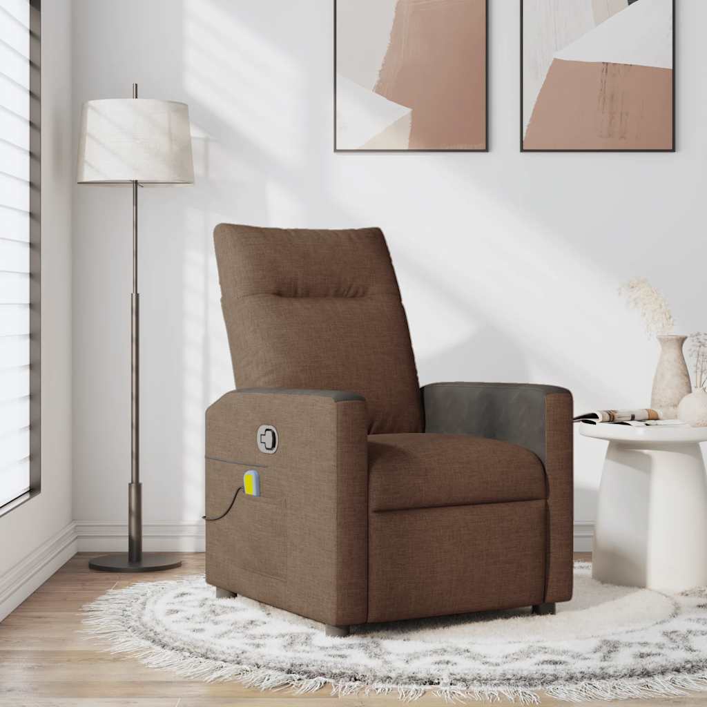 Fauteuil de massage tissu marron