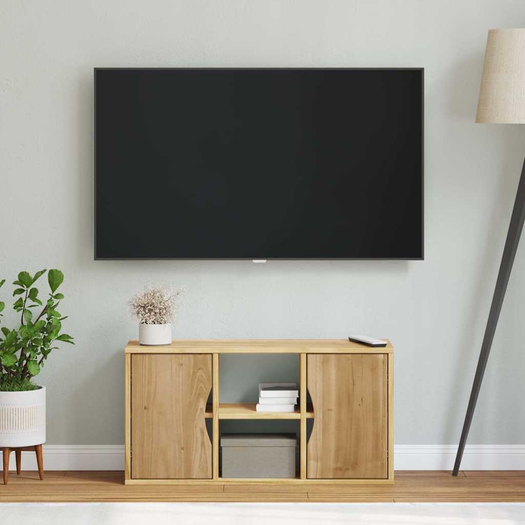 Meuble TV ODDA 79x24x40 cm en pin massif