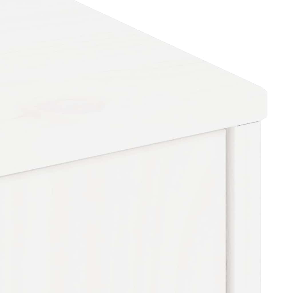 Meuble TV ODDA blanc 79x24x40 cm pin massif
