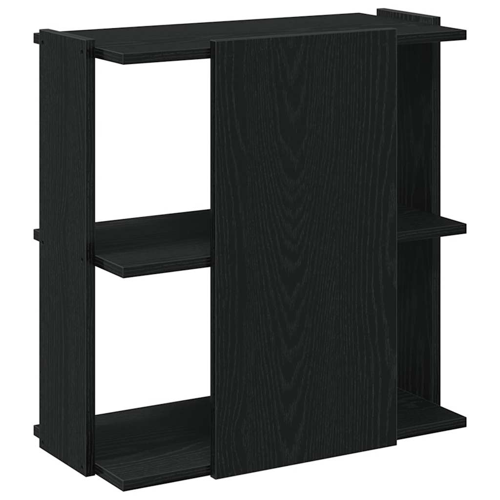 Bibliothèque 3 étagères noire 60x30x60 cm en bois