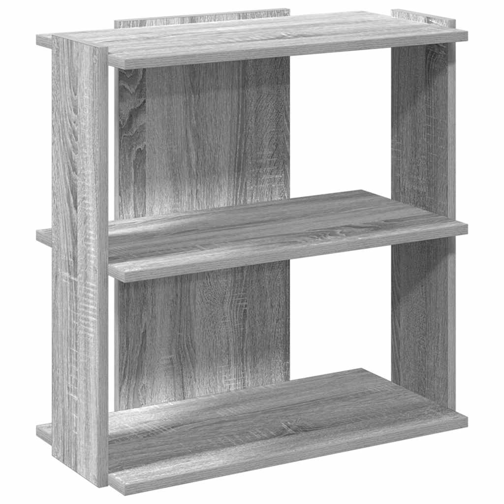 Bibliothèque 3 étagères Gris Sonoma 60x30x60 cm matériau bois