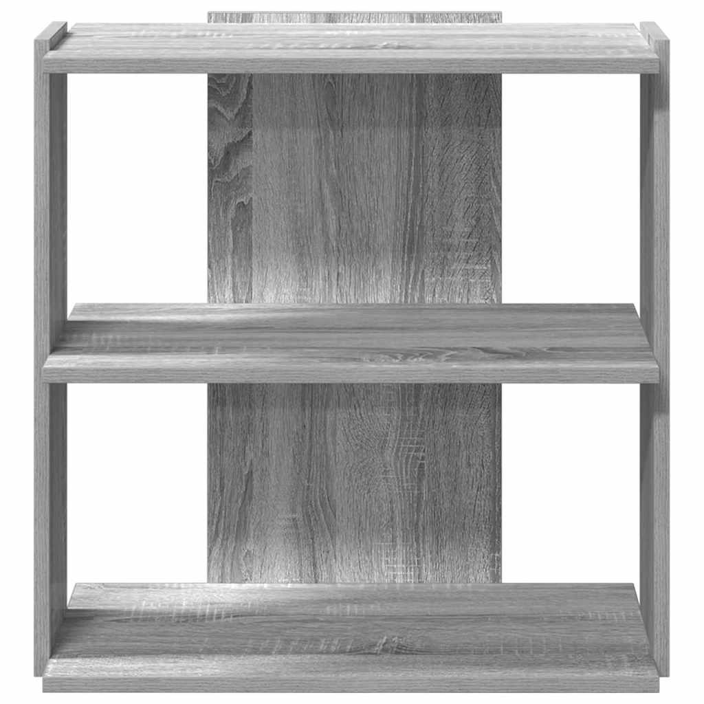 Bibliothèque 3 étagères Gris Sonoma 60x30x60 cm matériau bois