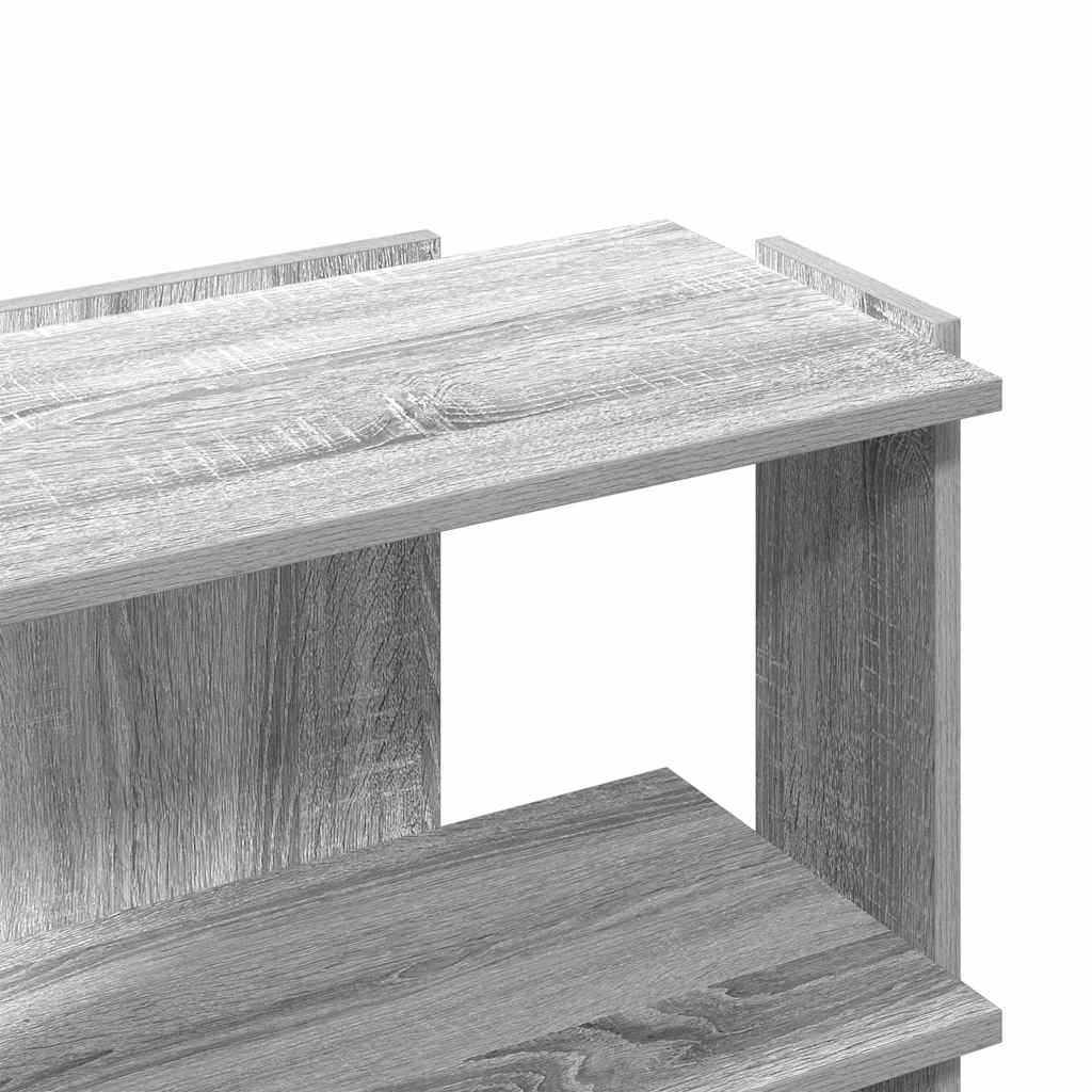 Bibliothèque 3 étagères Gris Sonoma 60x30x60 cm matériau bois