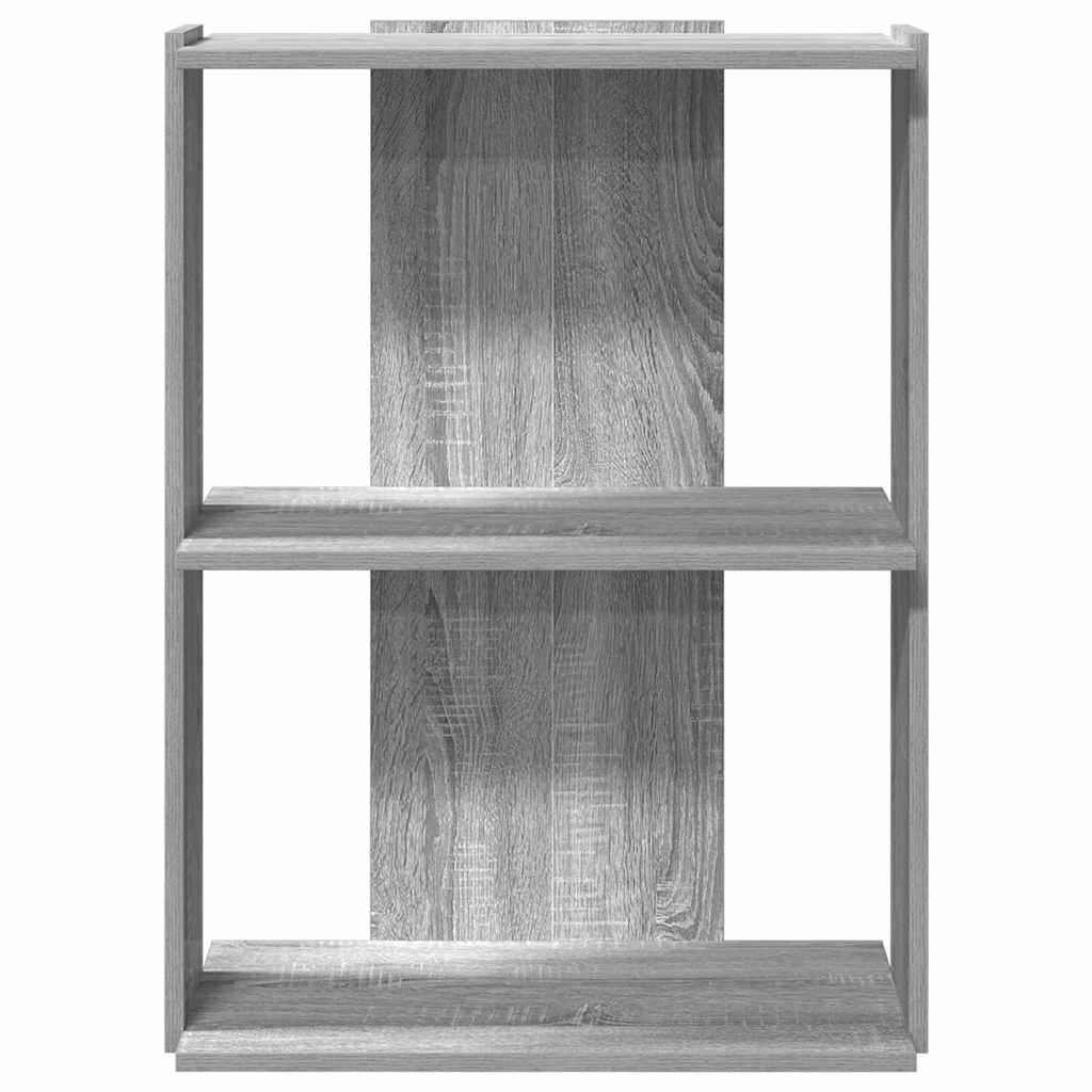 Bibliothèque 3 étagères Gris Sonoma 60x30x80 cm matériau bois