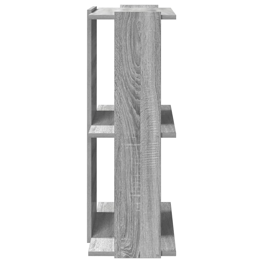 Bibliothèque 3 étagères Gris Sonoma 60x30x80 cm matériau bois