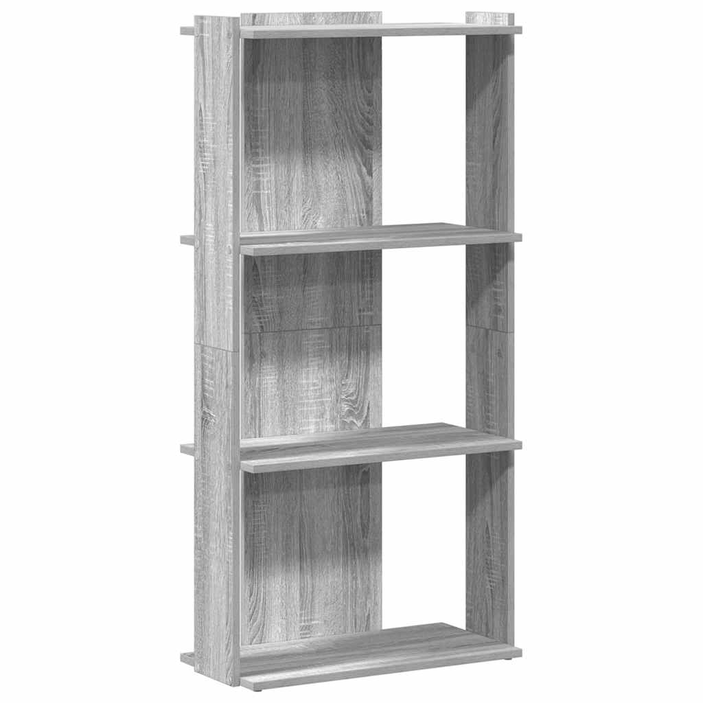 Bibliothèque 3 étagères Gris Sonoma 60x30x120 cm matériau bois