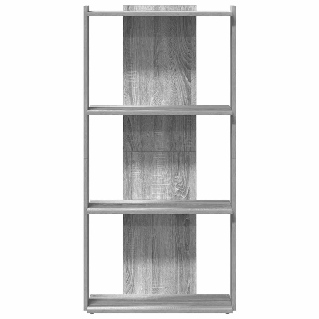 Bibliothèque 3 étagères Gris Sonoma 60x30x120 cm matériau bois