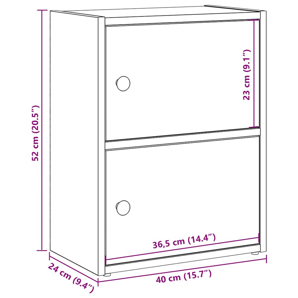 Bücherregal Altholz-Optik 40x24x52 cm Holzwerkstoff