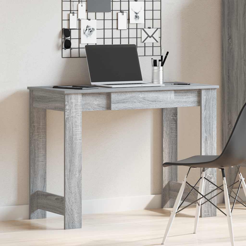 Bureau Gris Sonoma 100x45x75 cm en bois