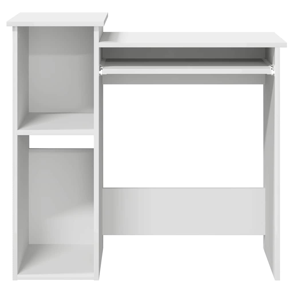 Bureau avec étagères blanc 84x40x78 cm en matériau à base de bois