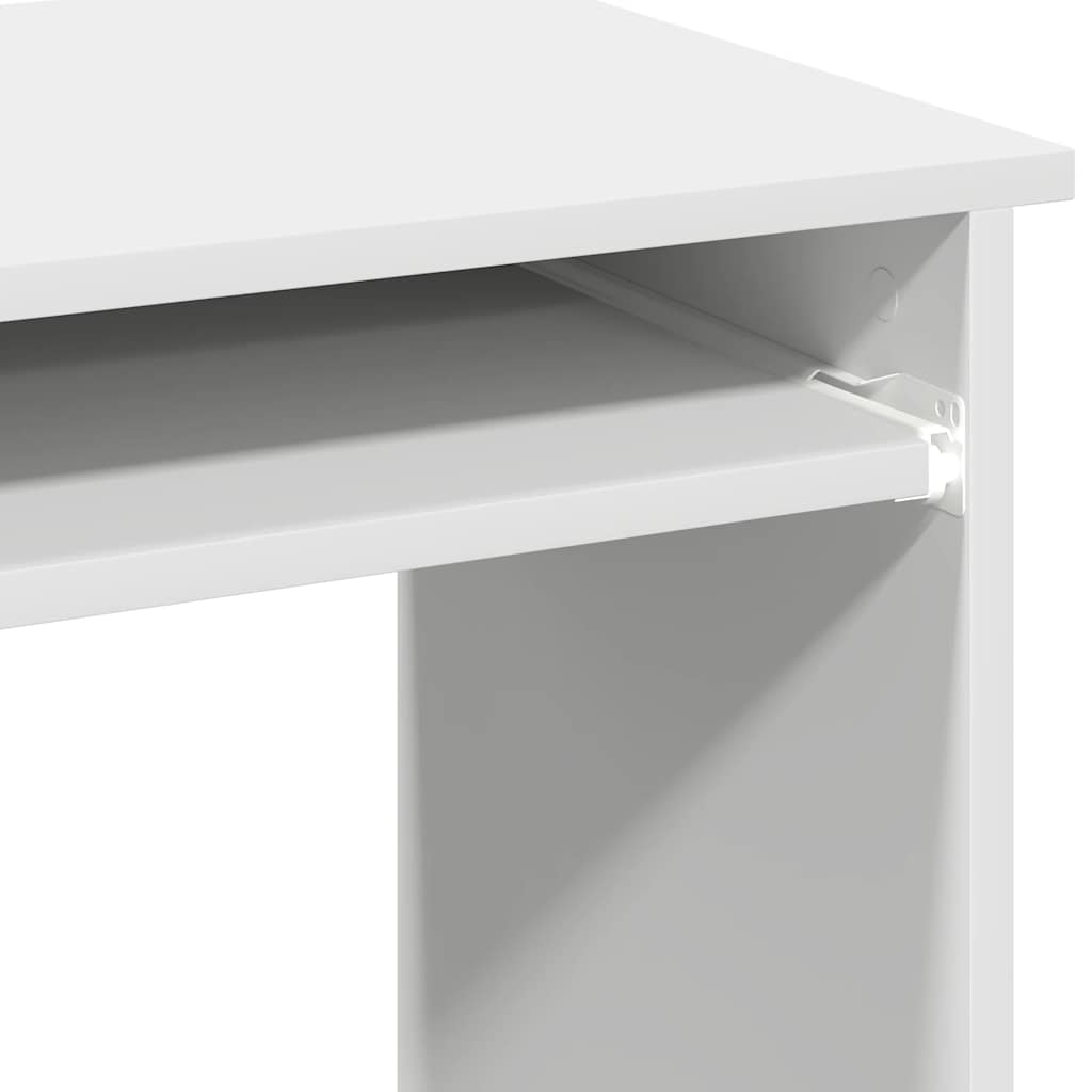Bureau avec étagères blanc 84x40x78 cm en matériau à base de bois