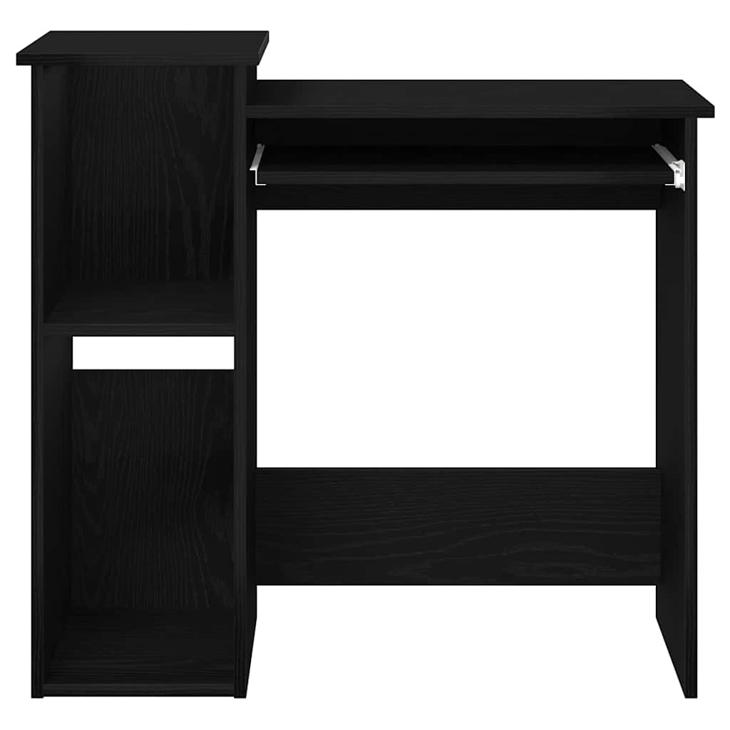 Bureau avec étagères noir 84x40x78 cm matériau à base de bois