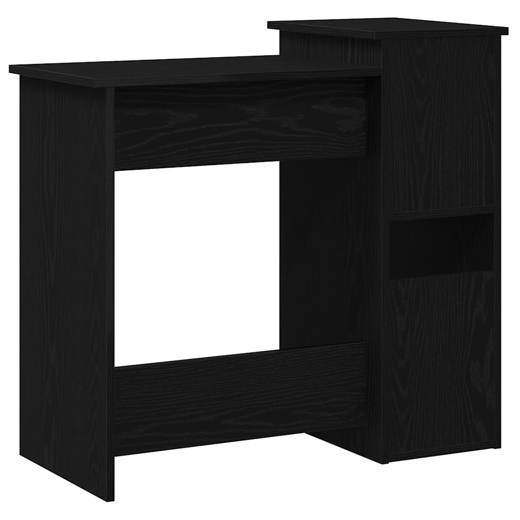 Bureau avec étagères noir 84x40x78 cm matériau à base de bois
