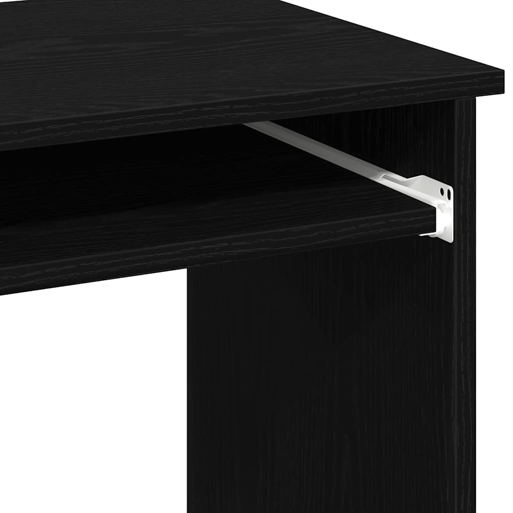 Bureau avec étagères noir 84x40x78 cm matériau à base de bois