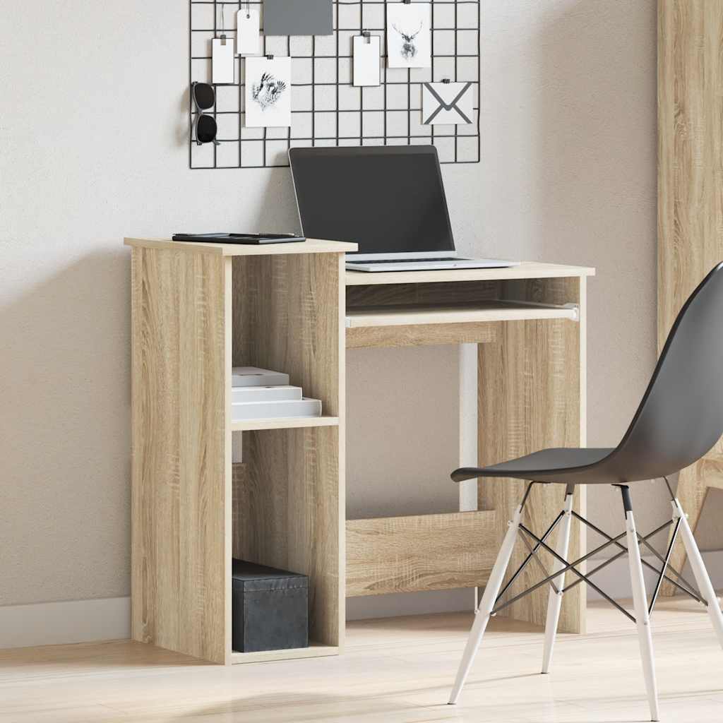 Bureau avec étagères en chêne Sonoma 84x40x78 cm matériau bois