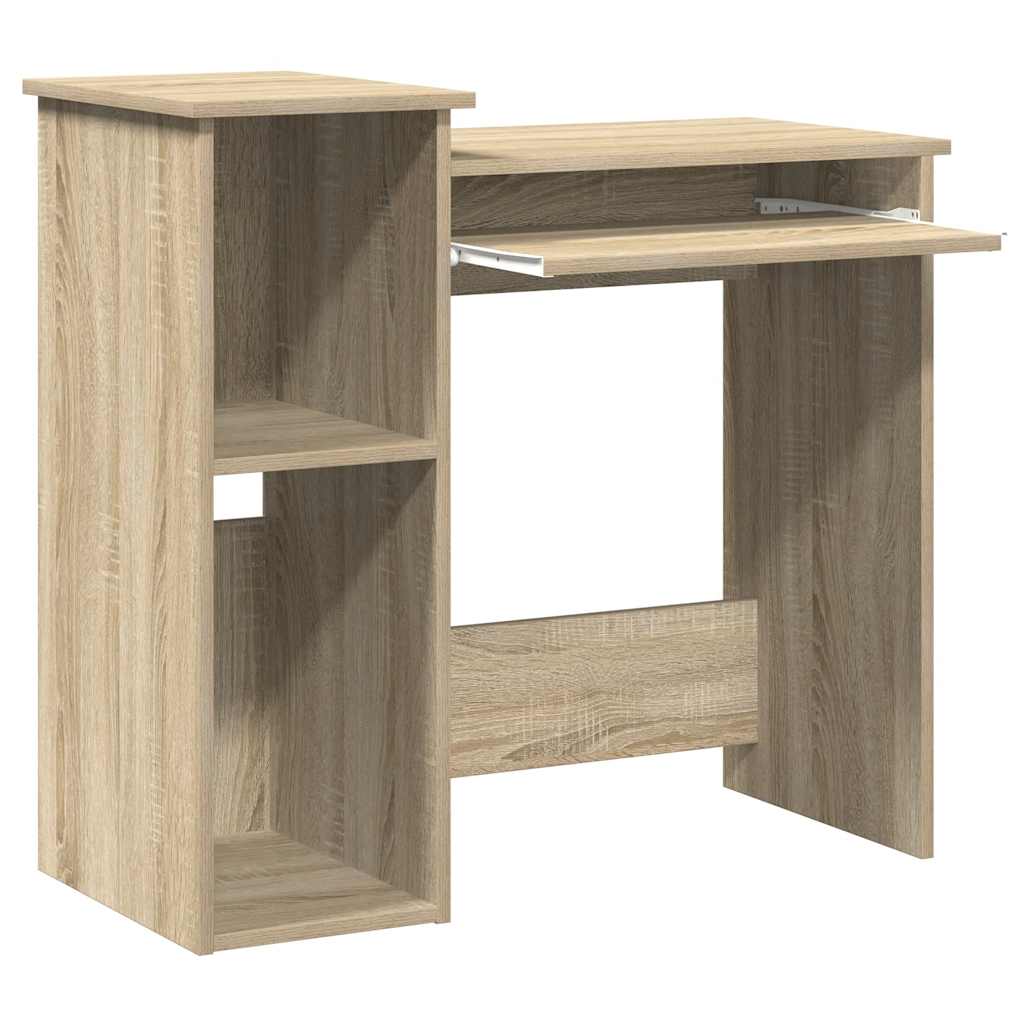 Bureau avec étagères en chêne Sonoma 84x40x78 cm matériau bois
