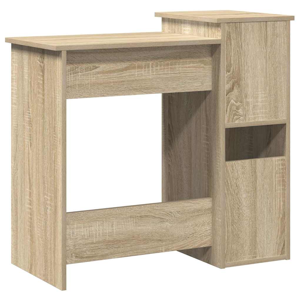 Bureau avec étagères en chêne Sonoma 84x40x78 cm matériau bois