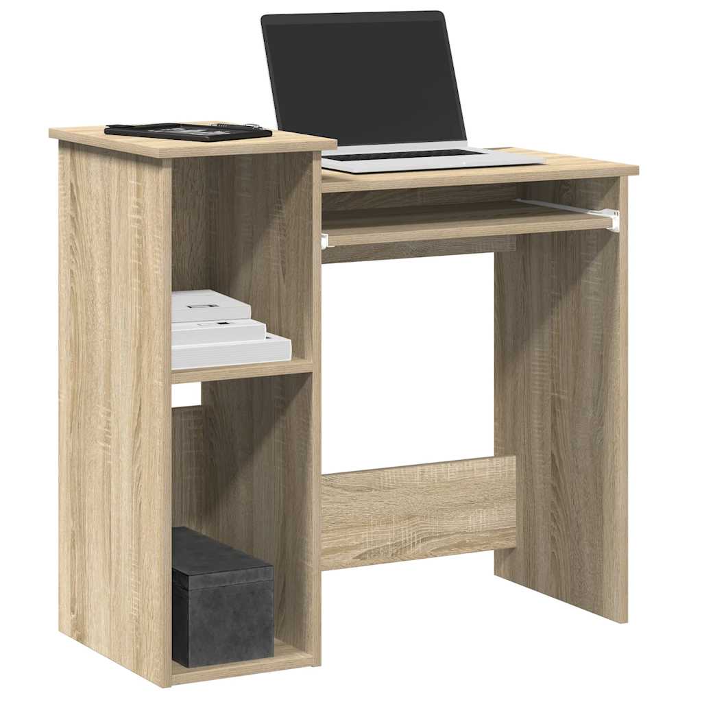 Bureau avec étagères en chêne Sonoma 84x40x78 cm matériau bois