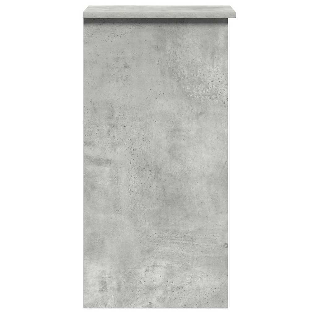 Bureau avec étagères en béton gris 84x40x78 cm en bois